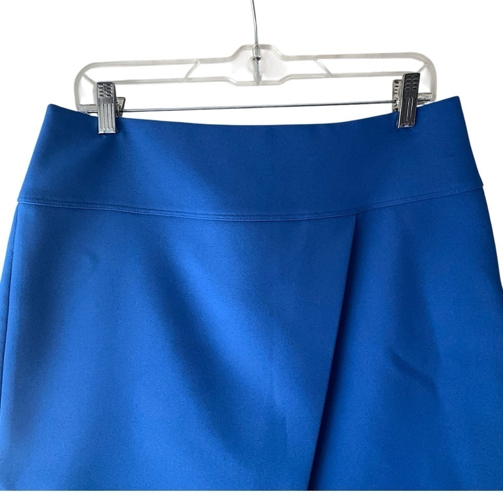 J CREW | NWOT | COBALT BLUE CROSSOVER A-LINE SKIRT FULLY LINED | SIZE: 8 - Picture 2 of 11